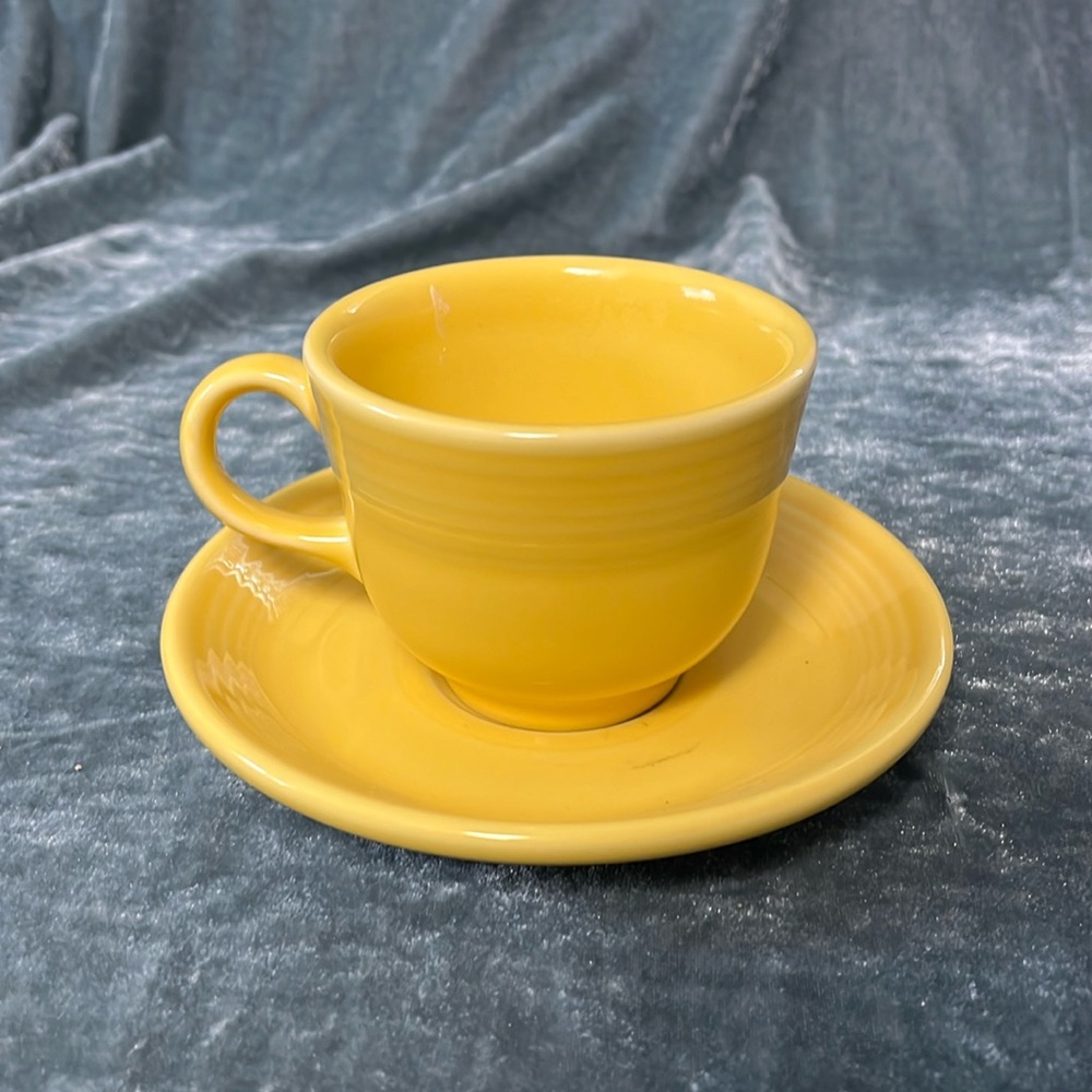Fiesta Fiestaware Cup and Saucer Set Yellow
